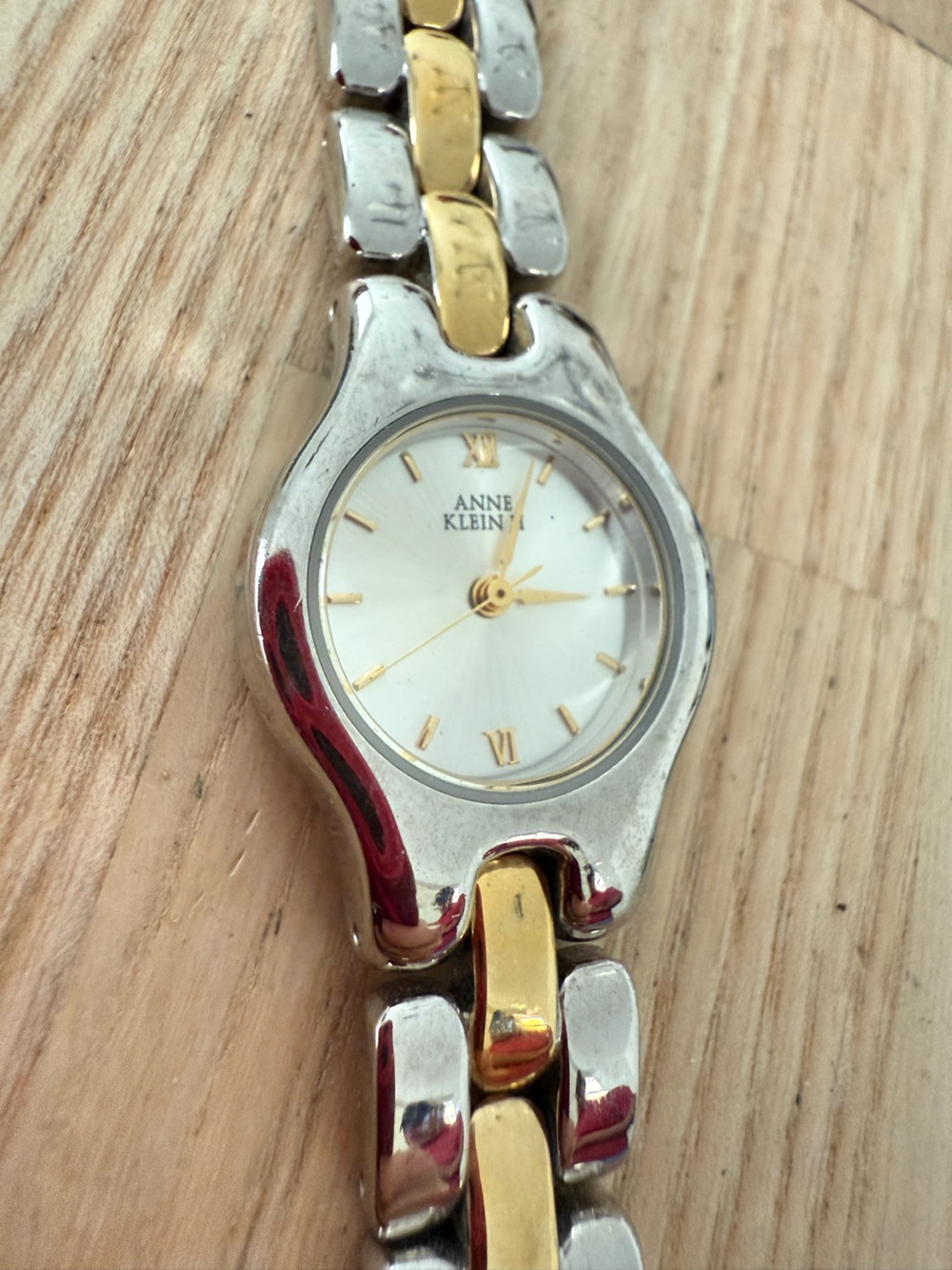 Vintage Anne Klein II ladies two tone watch NEW BATTERY
